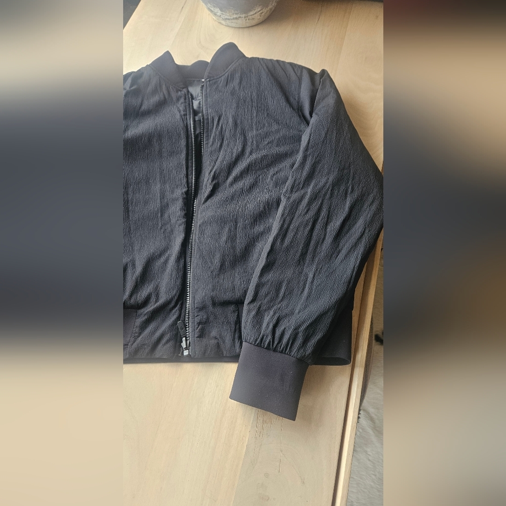 Lululemon Black Reversible Bomber Jacket
